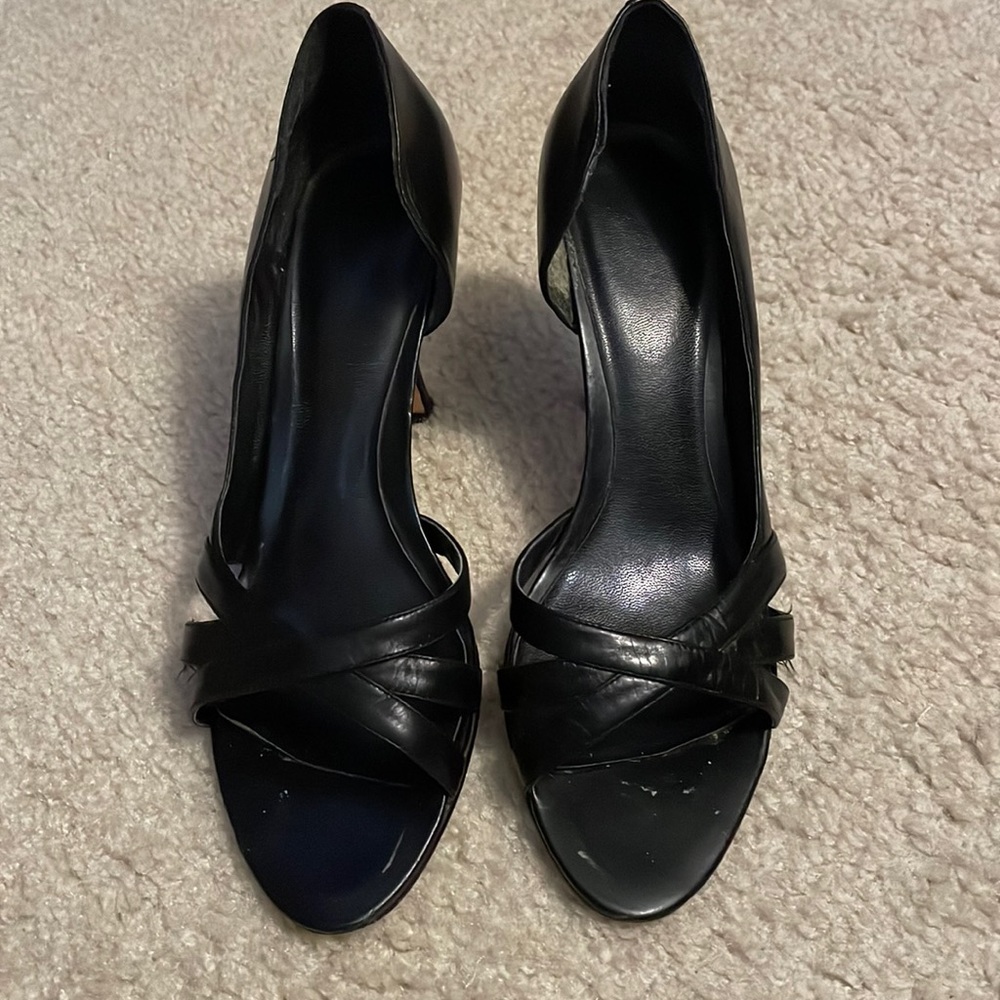 Black heeled sandals